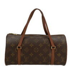 Louis Vuitton Papillon Monogram Handbag Canvas Leather Brown